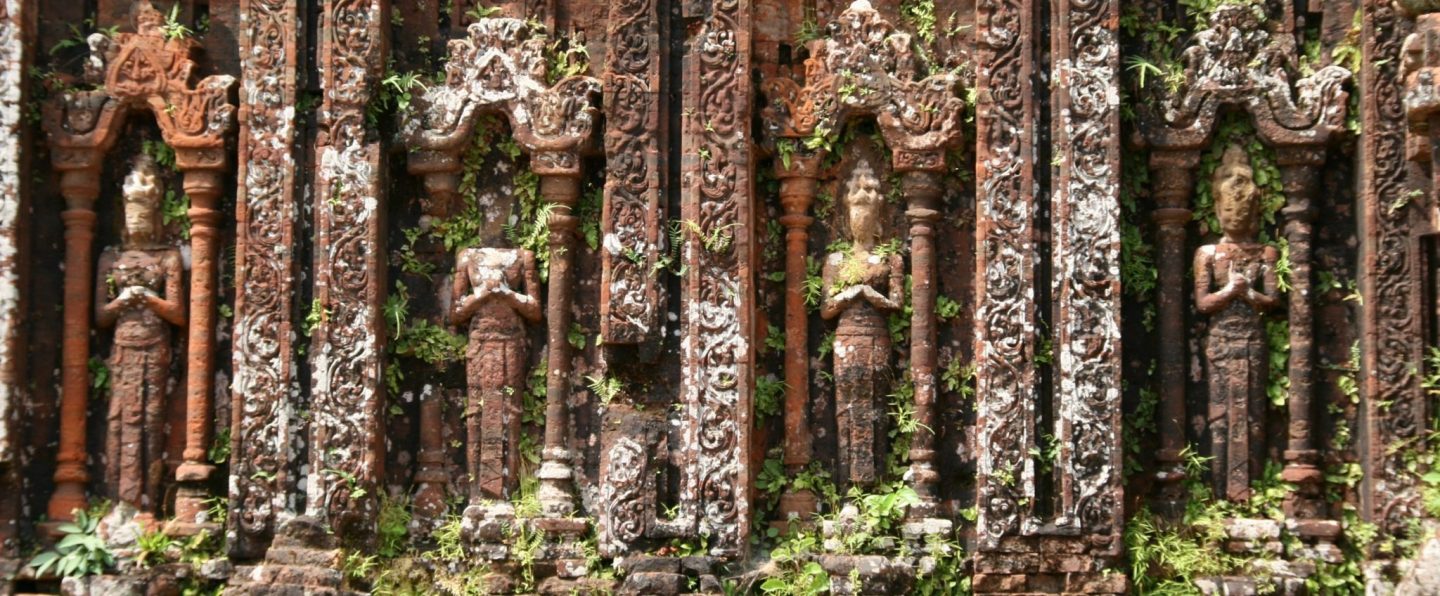 Detail tempel in My Son, Vietnam