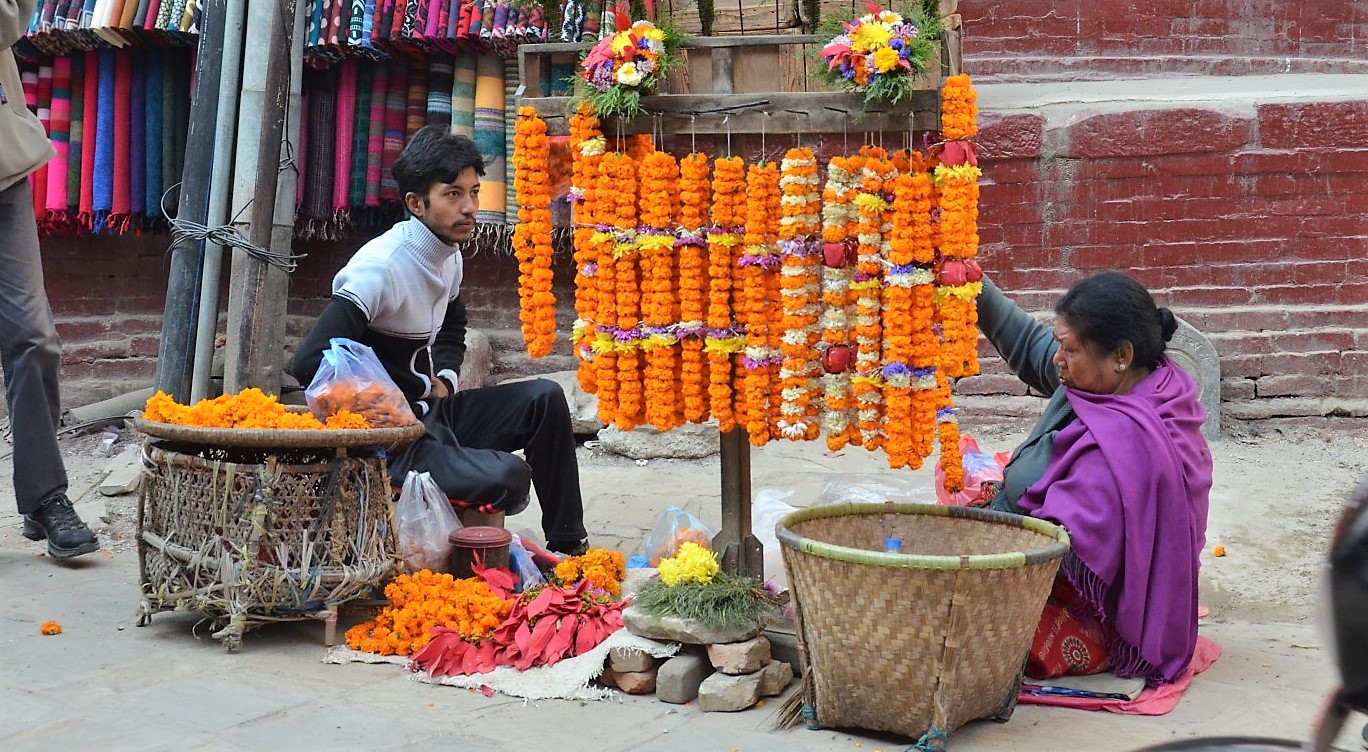 straatbeeld Asan, Kathmandu, Nepal , Durban Square, highlight rondreis door Nepal 