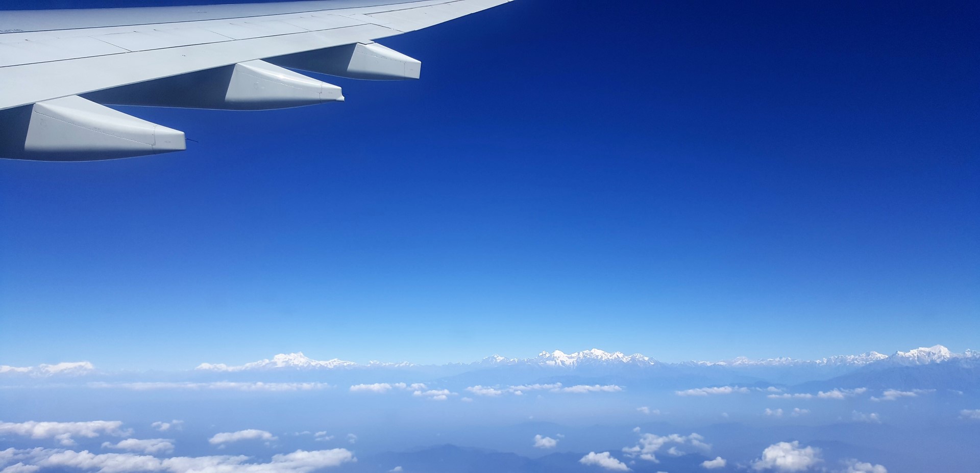 Nepal, Himalaya vanuit het vliegtuig