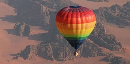 Ballonvaart over Wadi Rum huwelijksreis jordanie