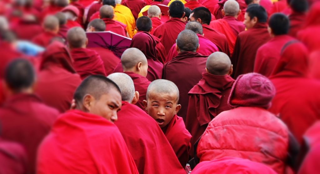 Ladakh-Zanskar Valley-klassieke-rondreis-noord-India-tibetaansse-monniken-in-een-klooster-bij-ladakh-azië